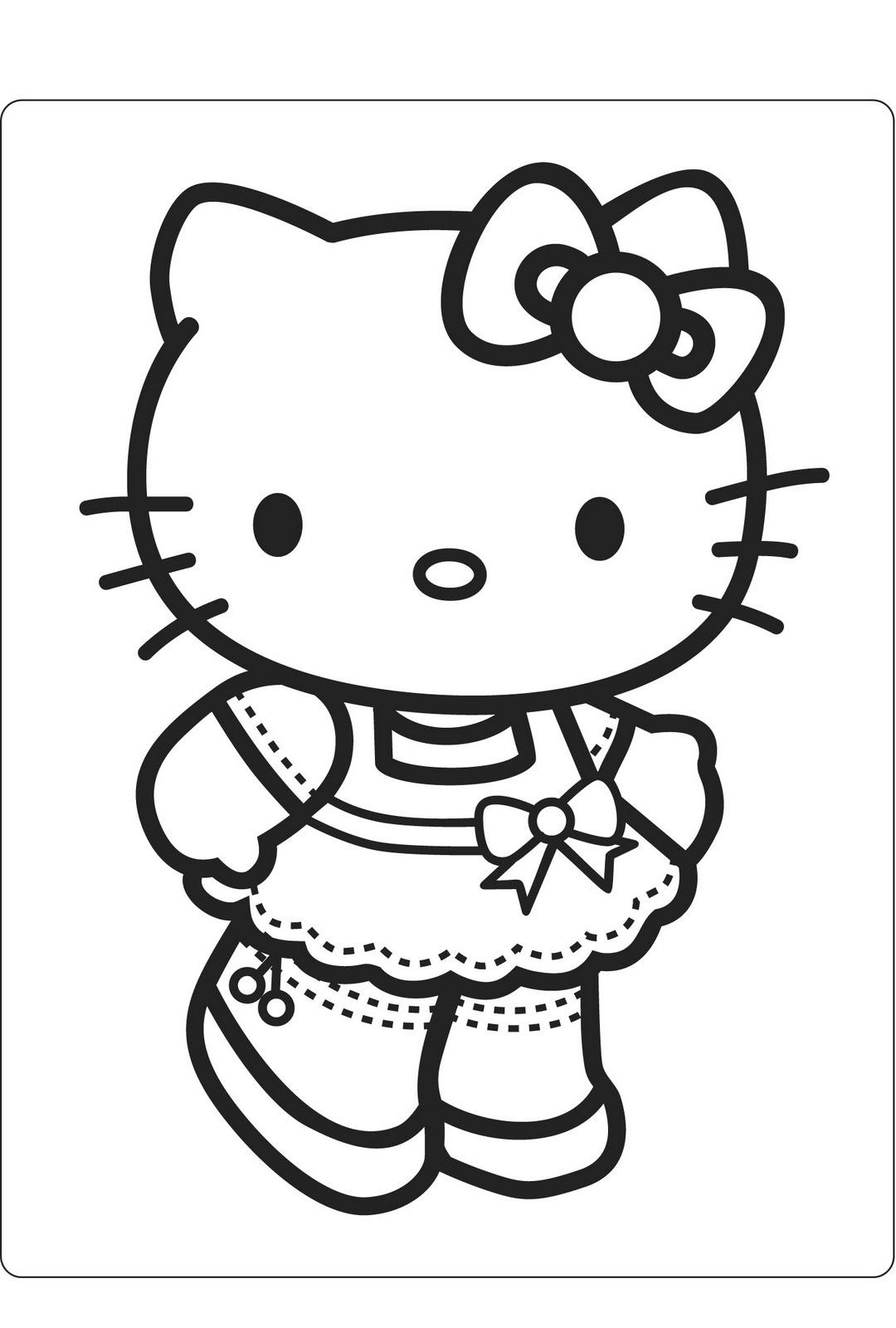 Colorindo a Doçura: Desenhos Encantadores da Hello Kitty