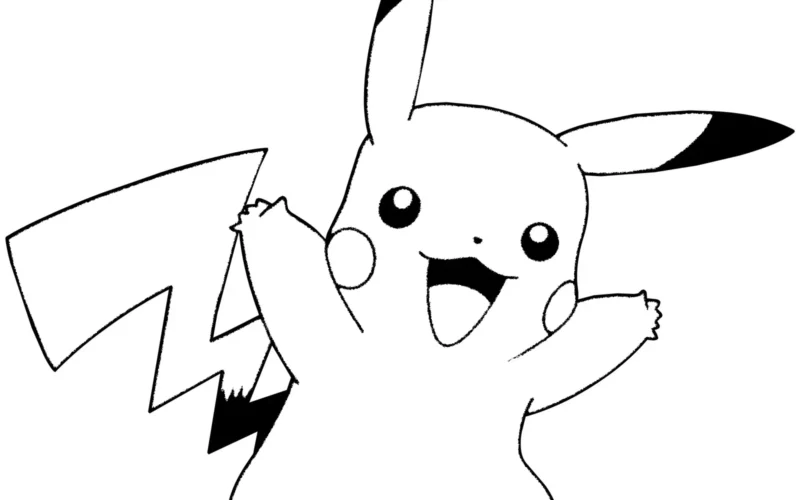 Pikachu para Colorir: Explorando a Magia das Cores com Este Ícone Pokémon