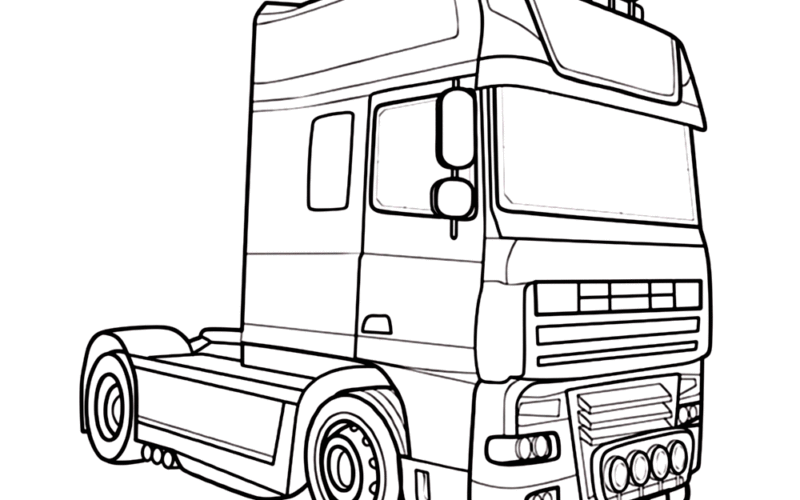 Explorando a Criatividade: Desenhos de Caminhão para Colorir