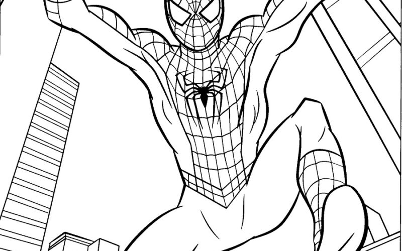 Teias Coloridas: Desenhos do Homem-Aranha para Colorir