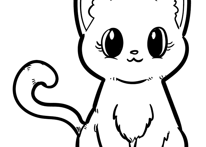 Explorando a Doçura: Desenhos de Gatos Fofos para Colorir